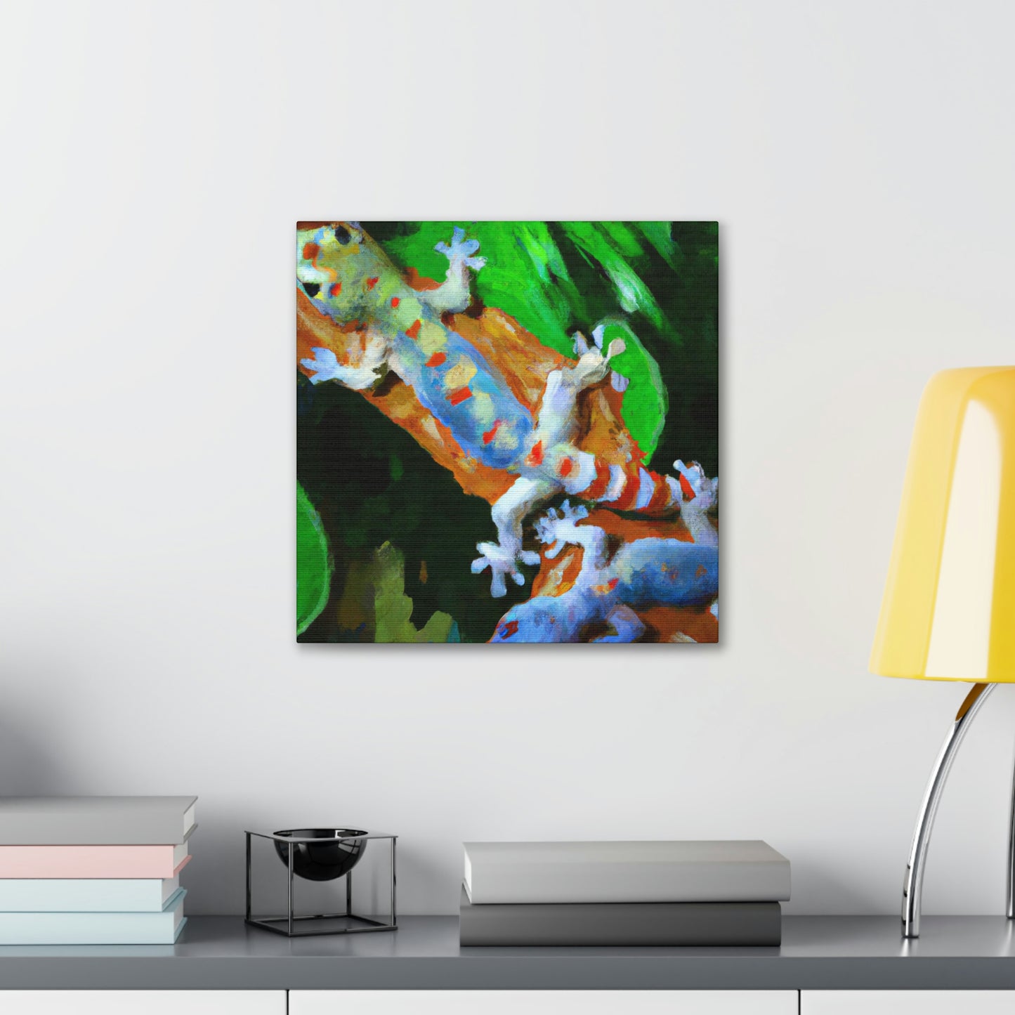 Geckos in Impressionism - Canvas