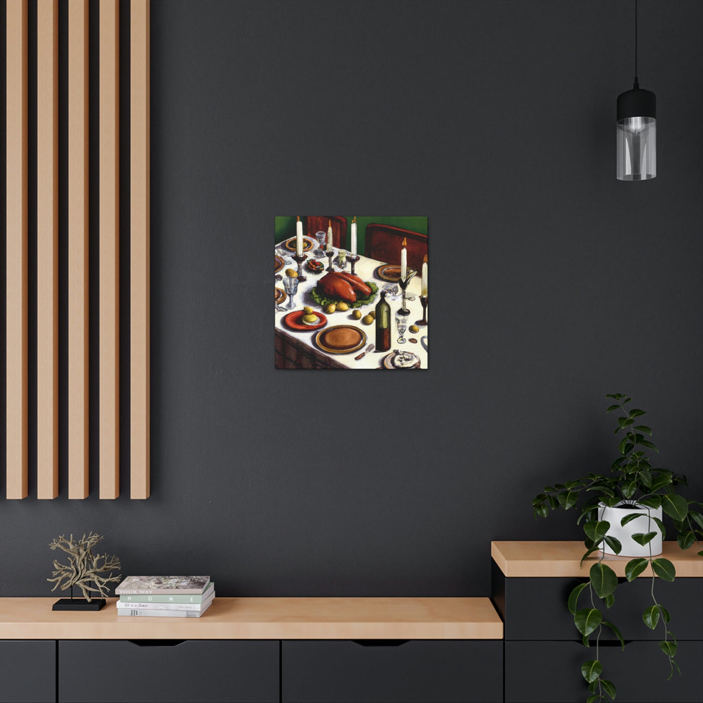 Family's Evening Meal - Canvas