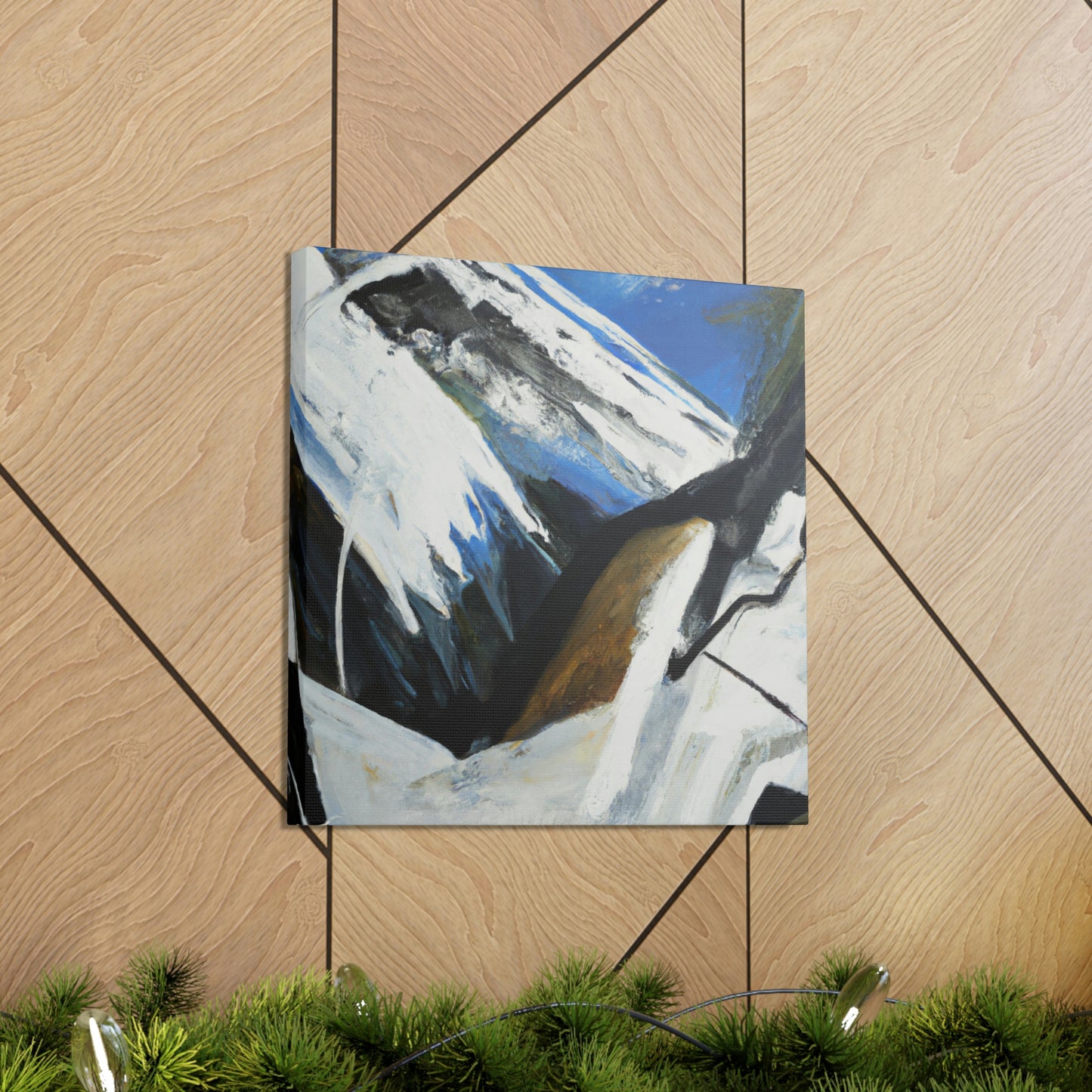 "Snowy Mountain Expressionism" - Canvas