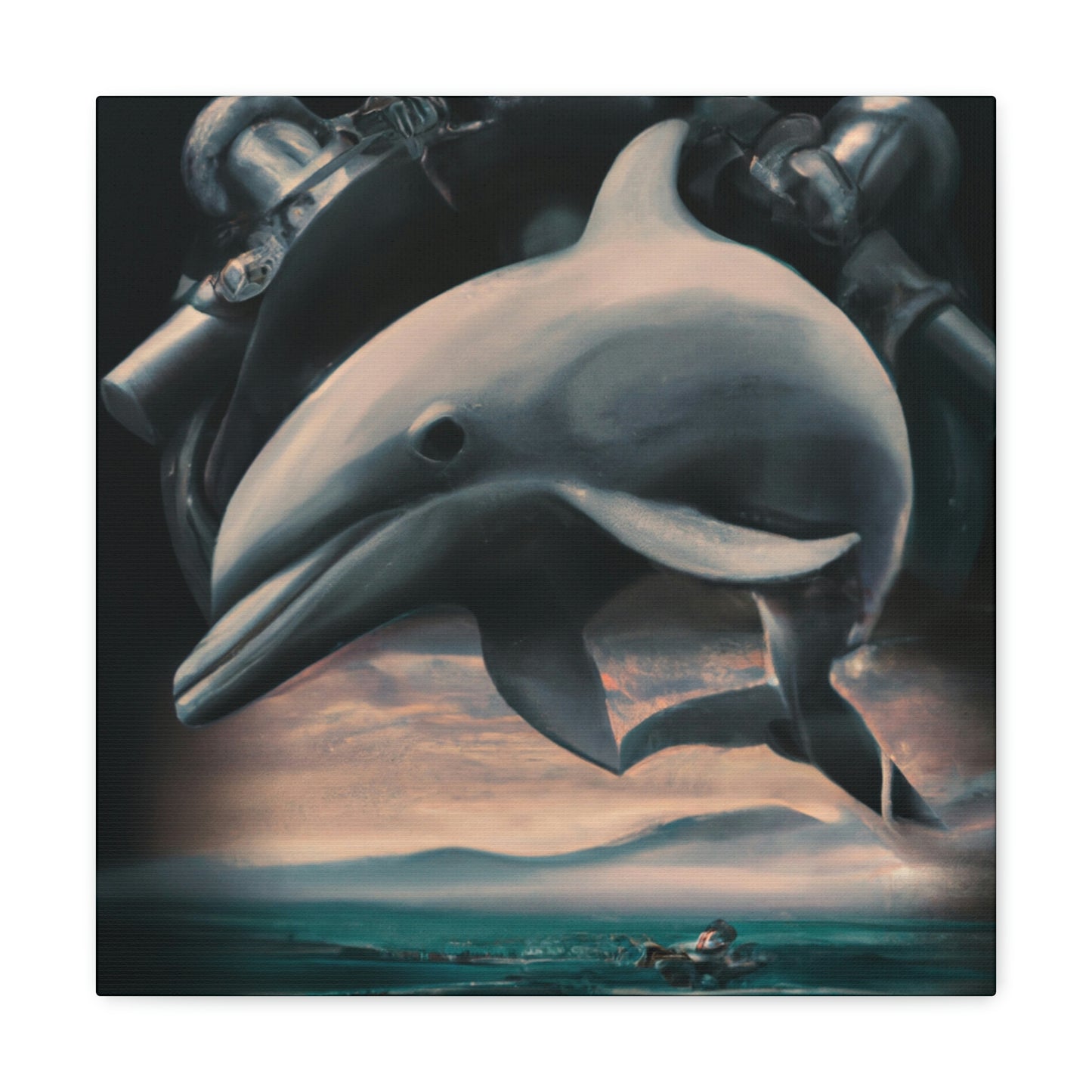 Dolphin's Clockwork Dream - Canvas