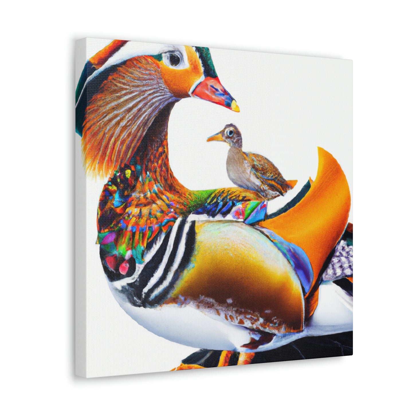 "Mandarin Ducks in Flight" - Canvas