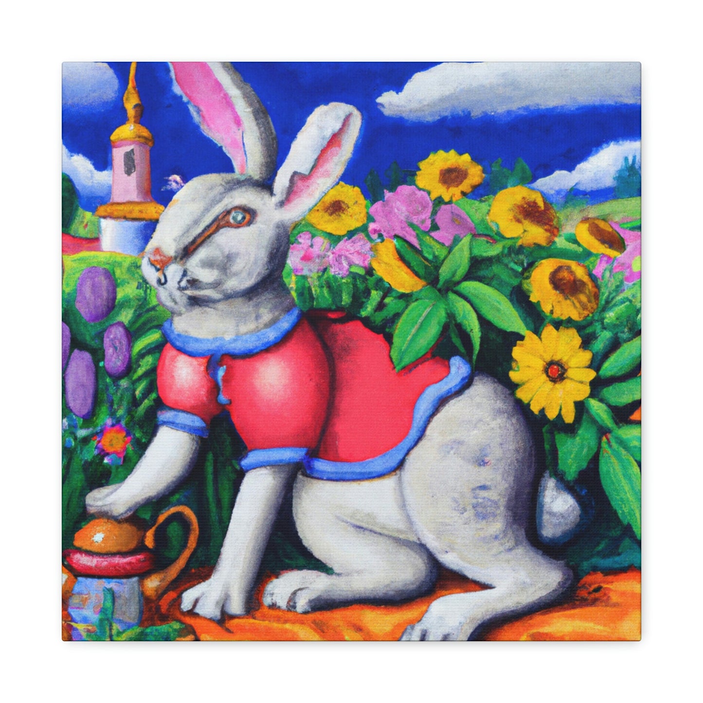 Rabbit in Baroque Style - Canvas