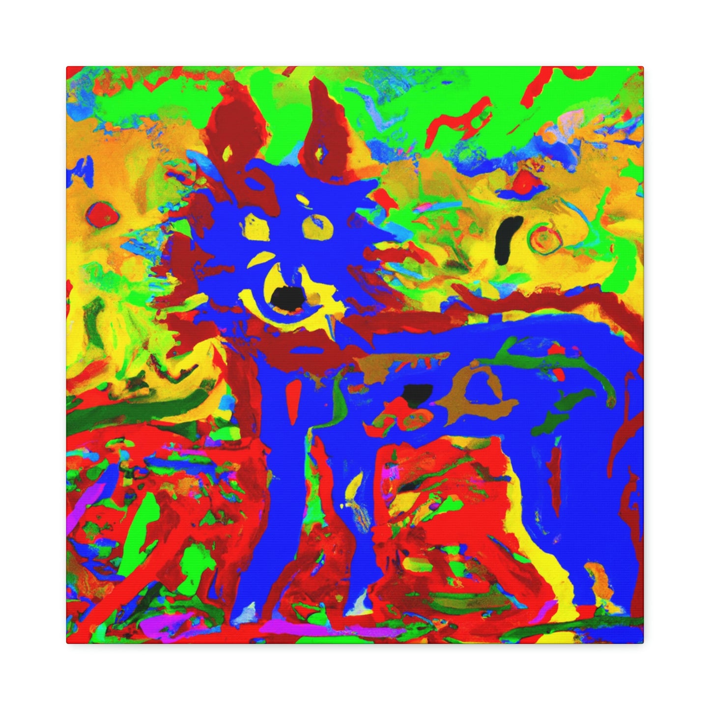 "Coyote Dance in Color" - Canvas