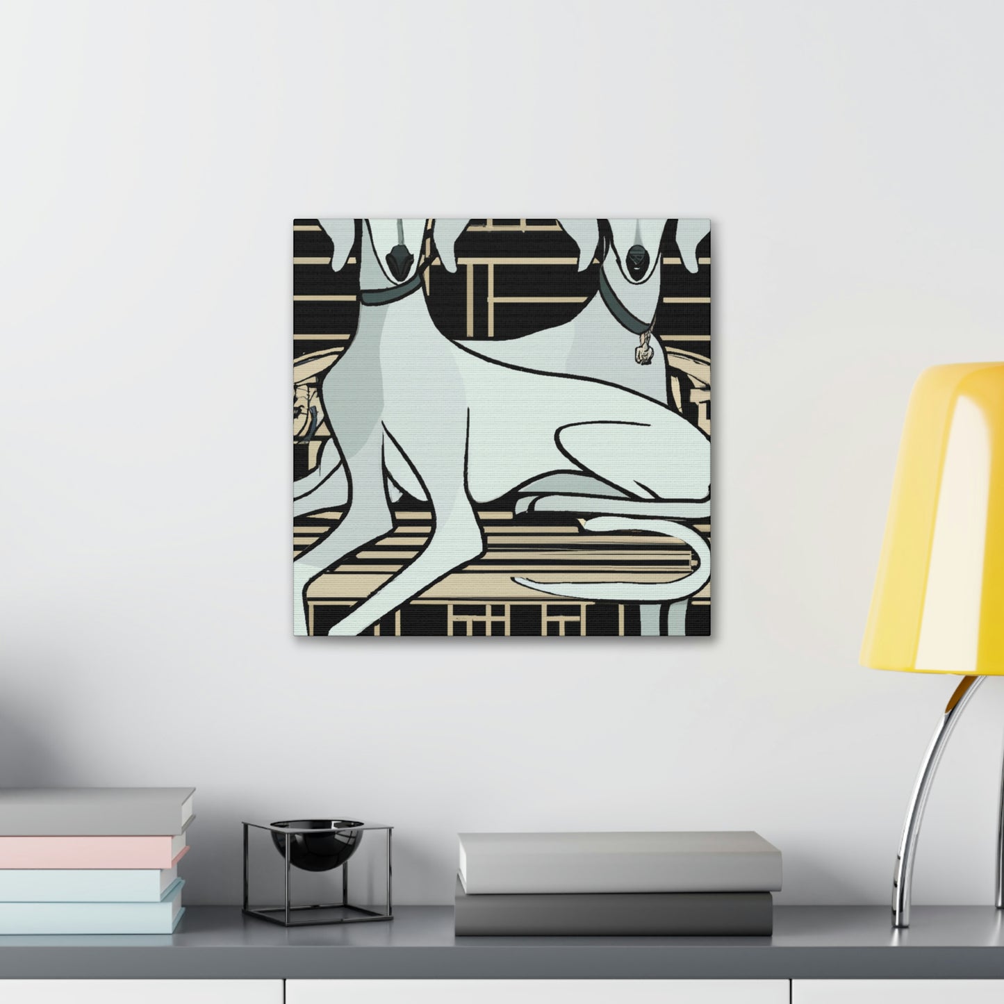 Midnight Weimaraner Glitter - Canvas