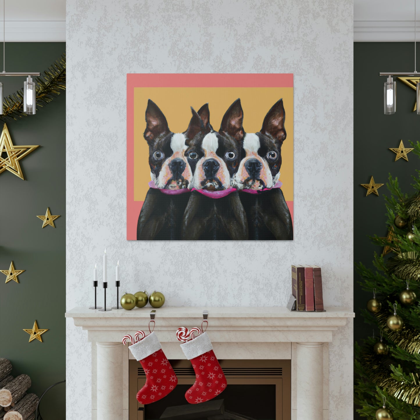 "Boston Terrier Minimalism" - Canvas