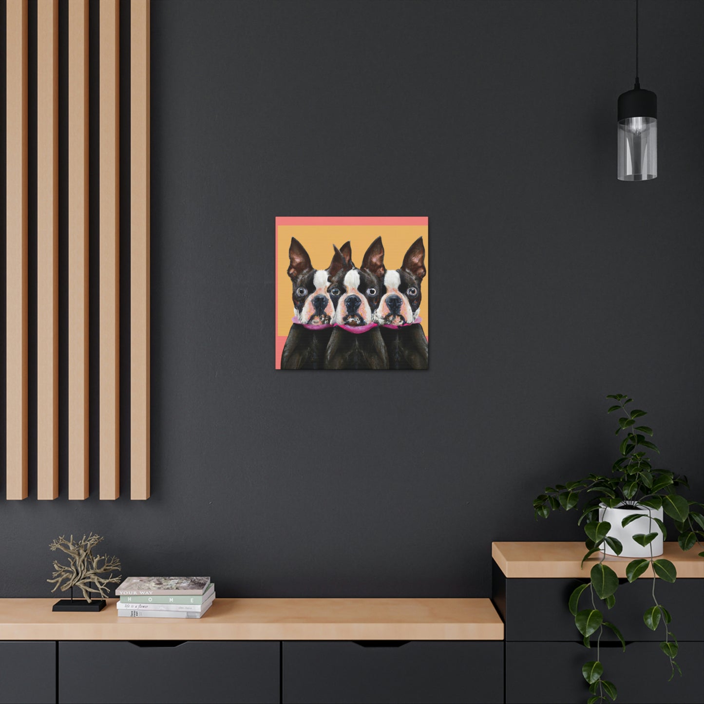 "Boston Terrier Minimalism" - Canvas