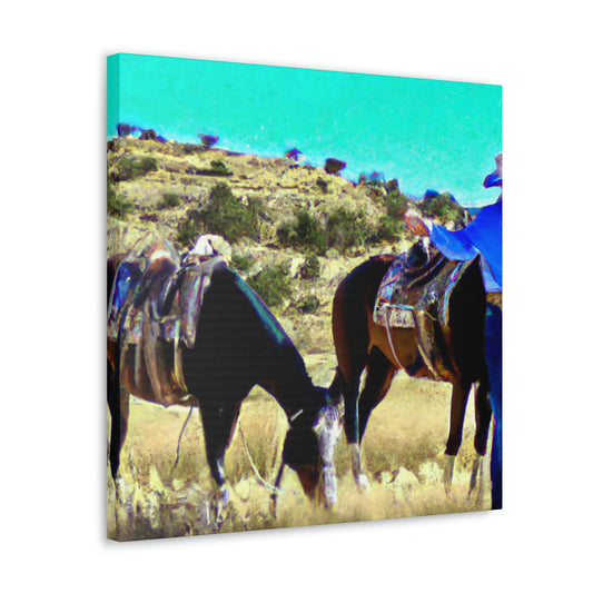 Horse's Grazing Melody - Canvas