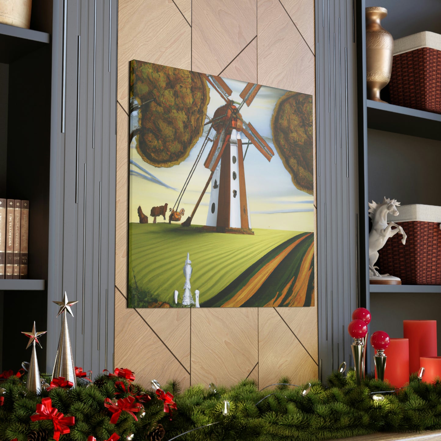 Windmill in Bloomtime - Canvas