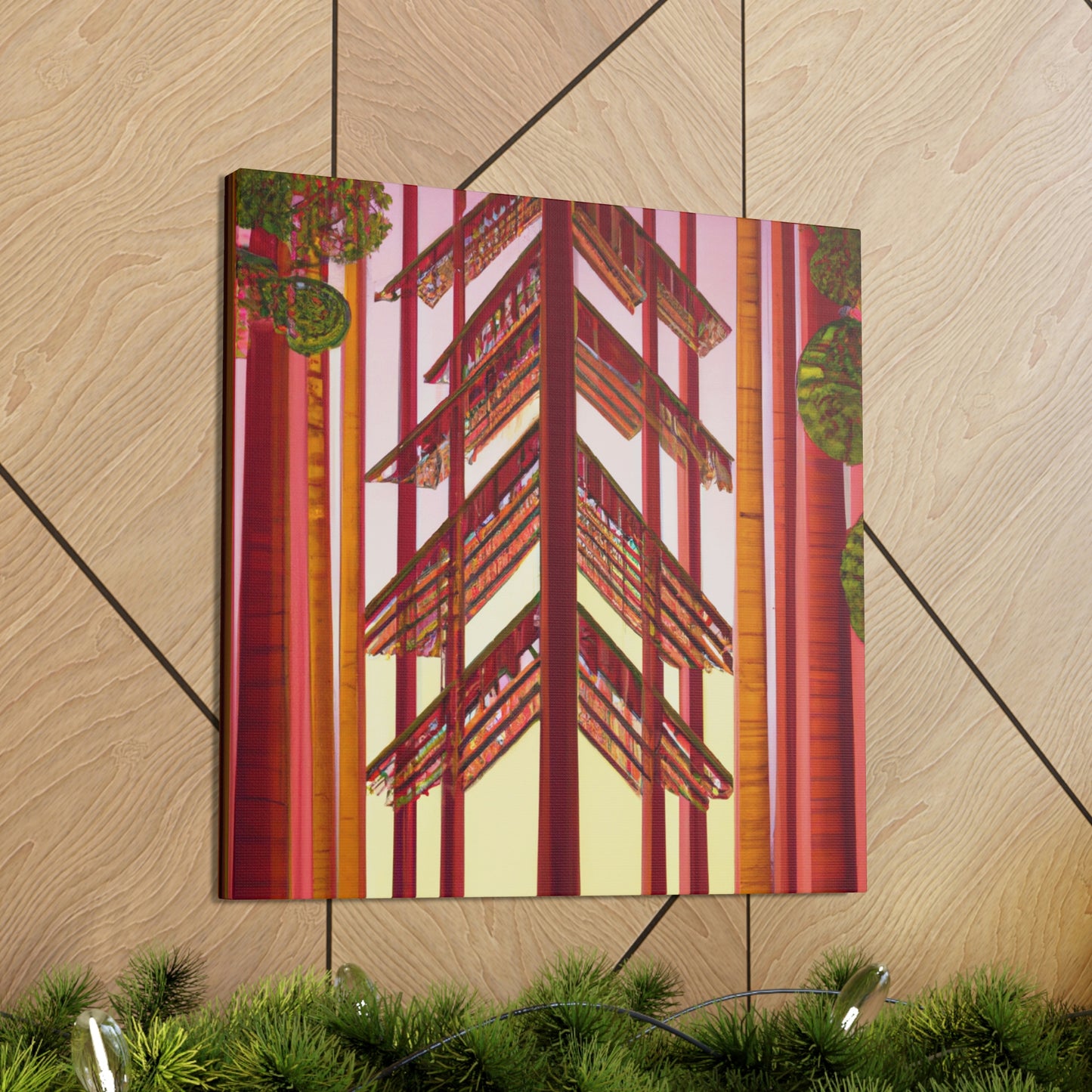 "Futuristic Redwood Monument" - Canvas