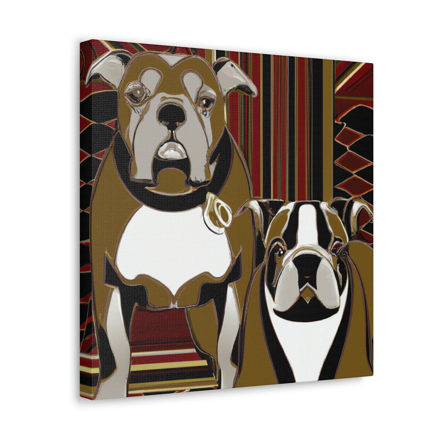 "Bulldog's Deco Grandeur" - Canvas