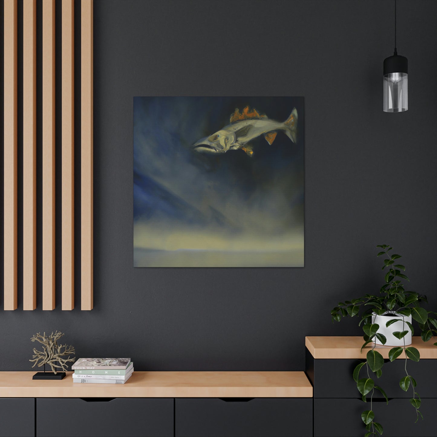 "Walleye in Reflection" - Canvas