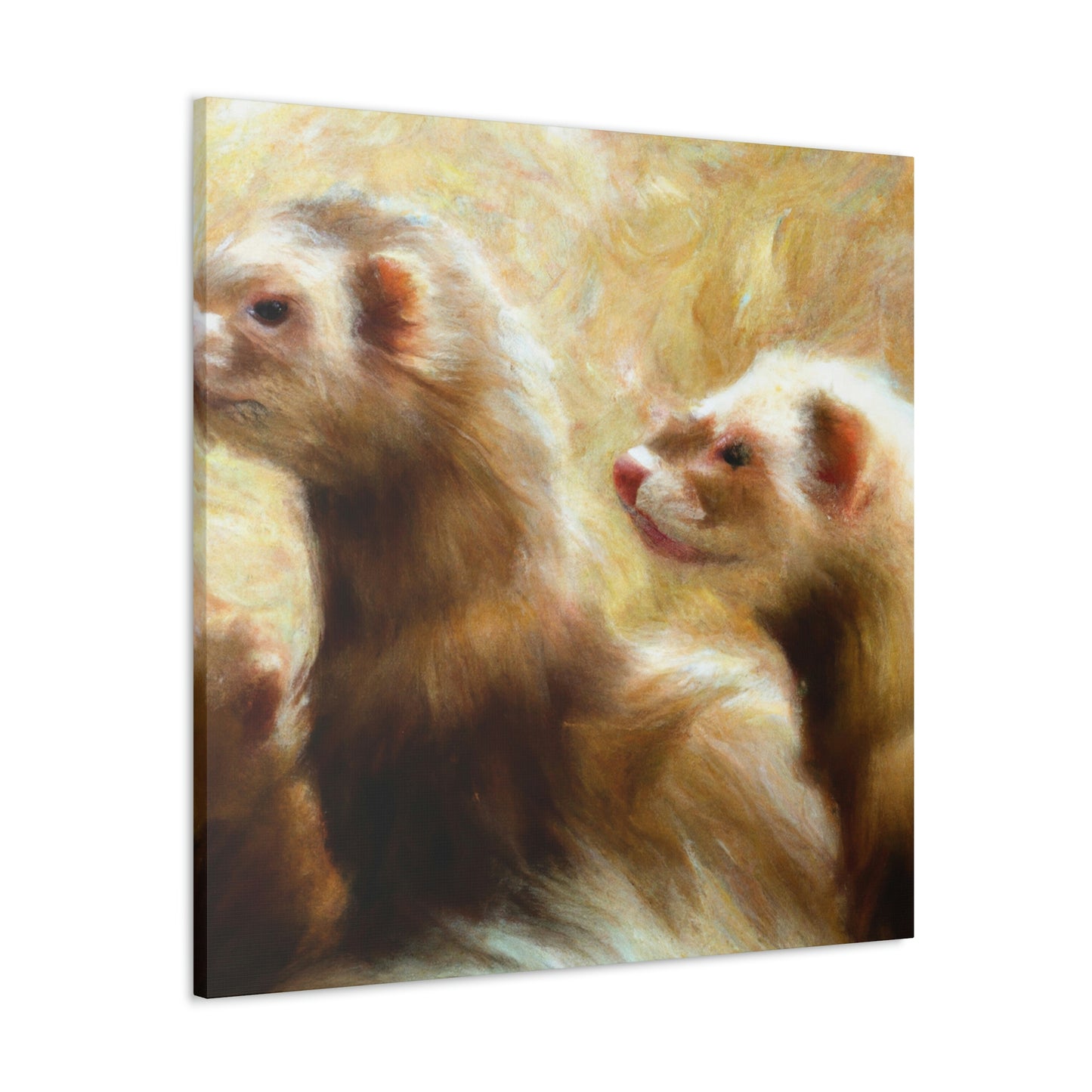 Ferrets in Impressionism - Canvas