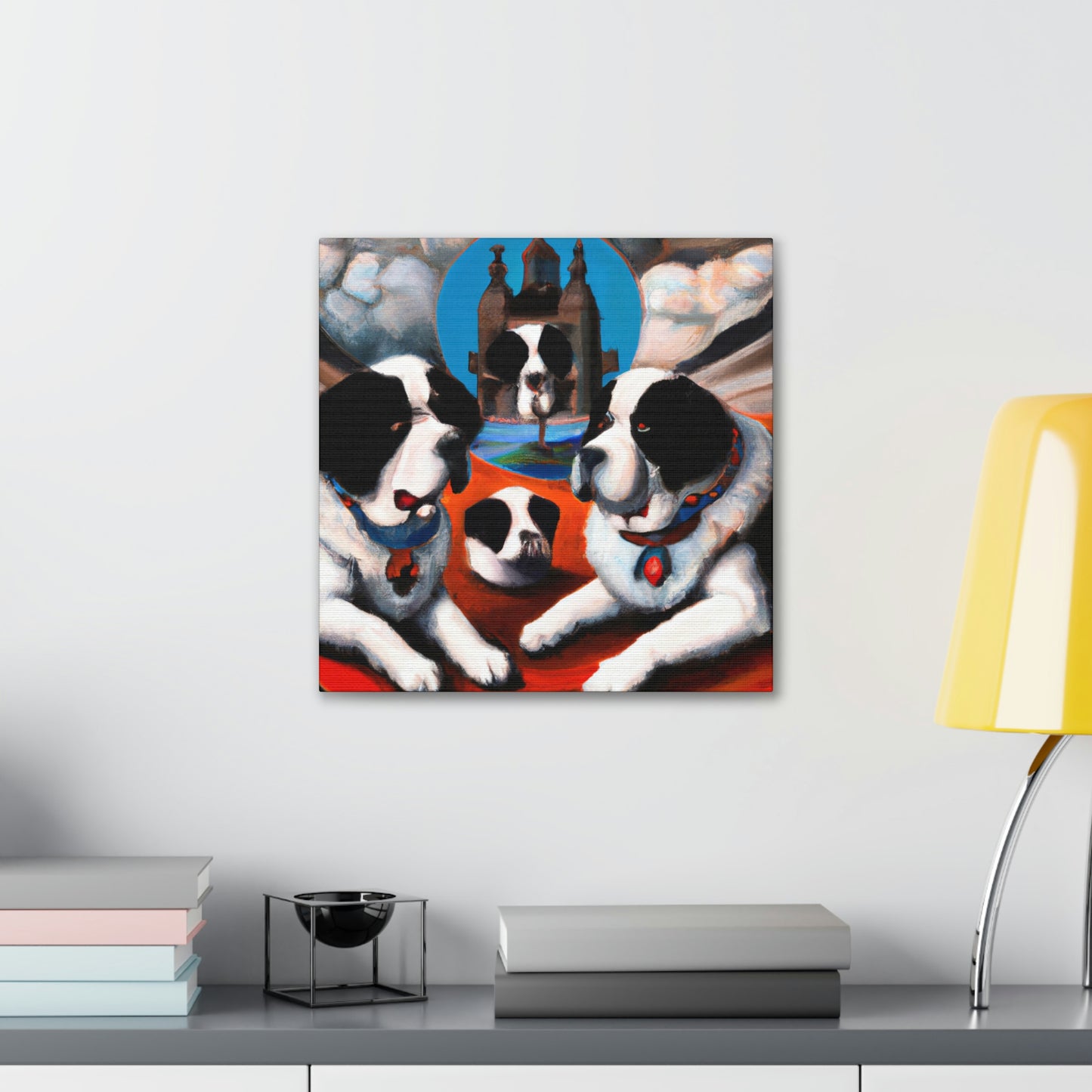 "Saint Bernard's Art Deco" - Canvas