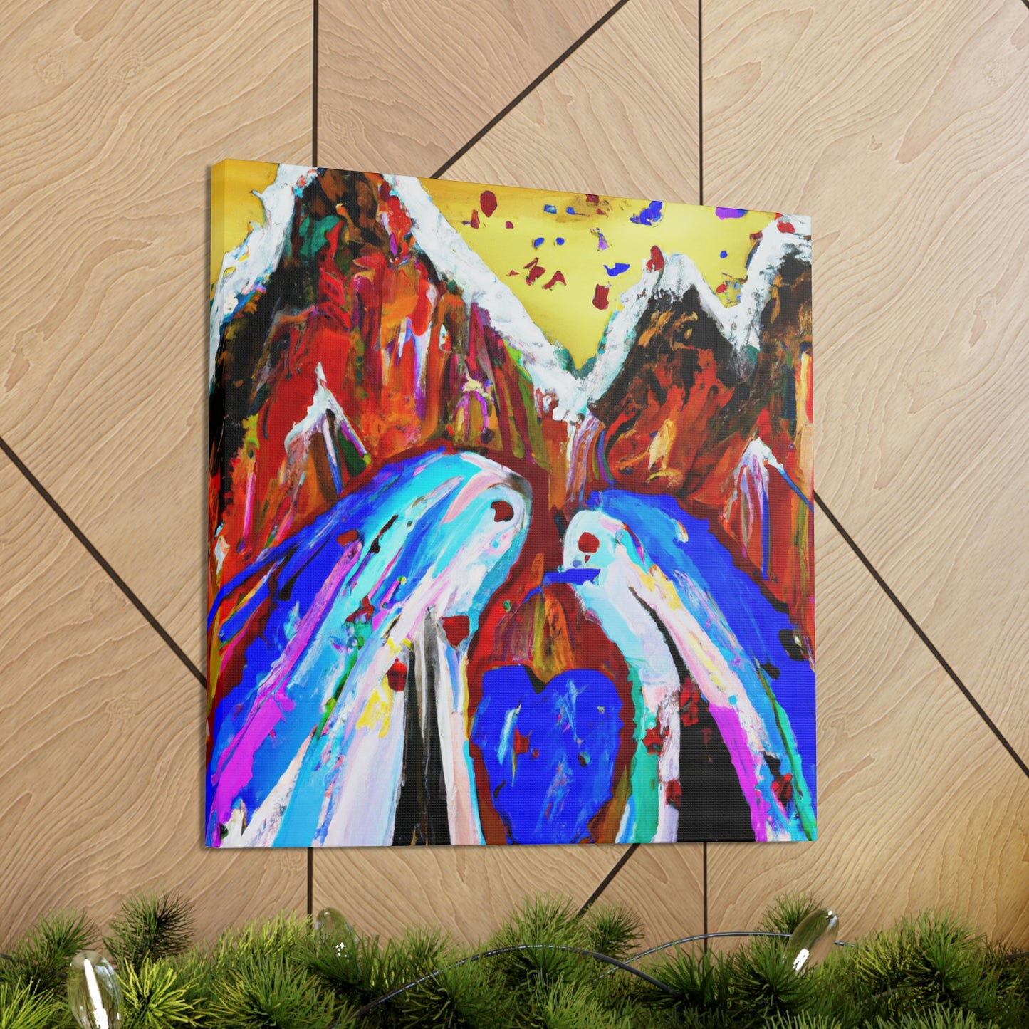 Love and Mountains Together - Canvas