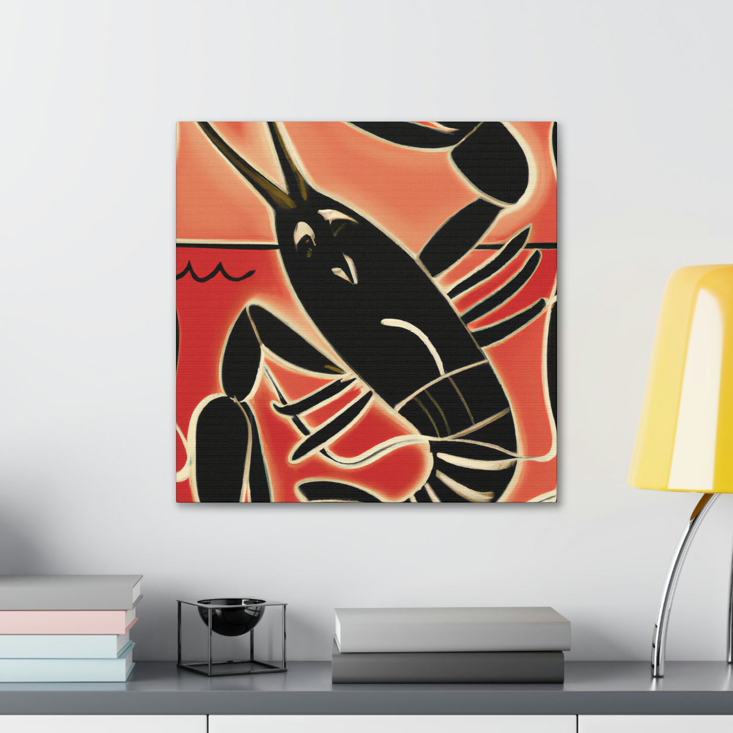 Glittering Red Lobster - Canvas