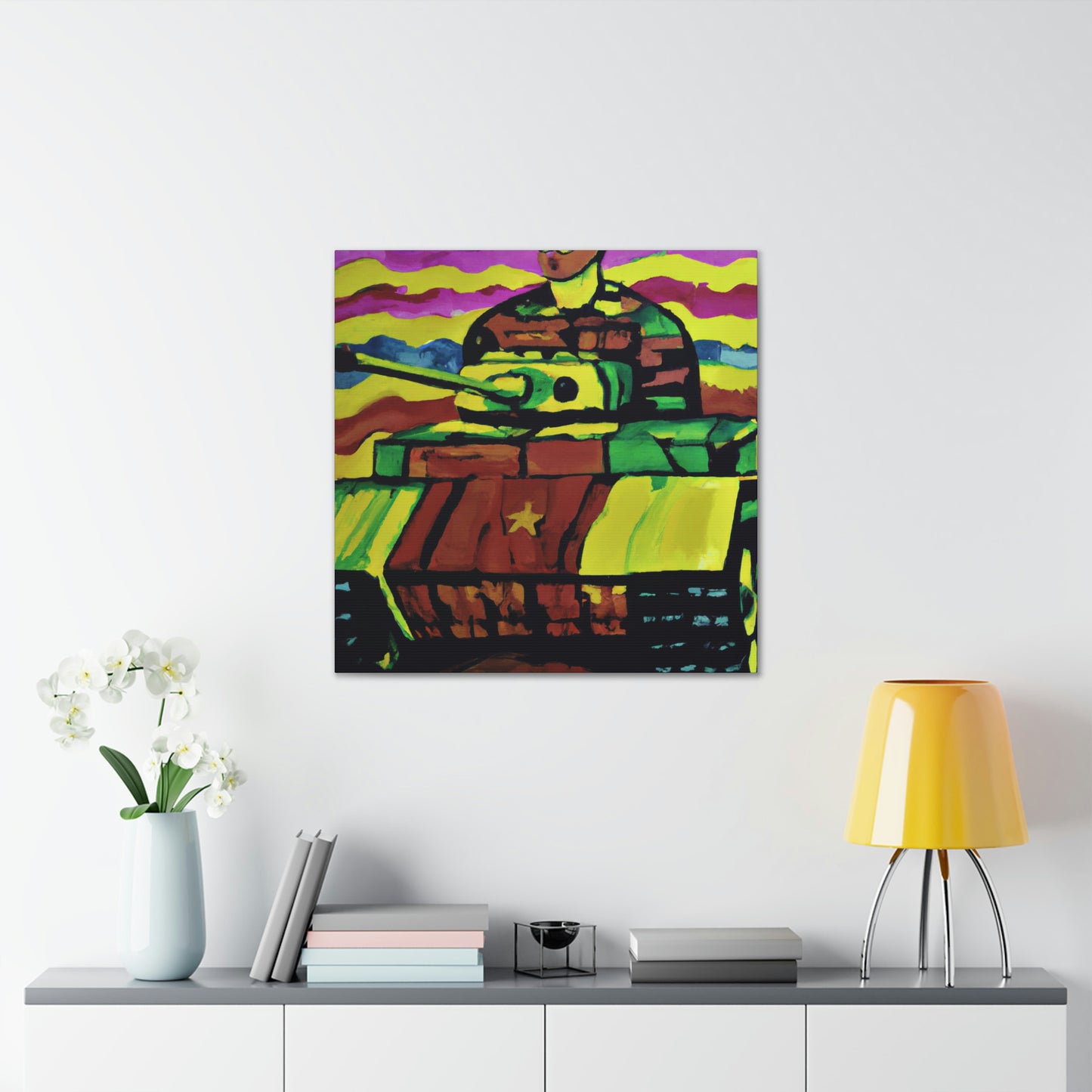 "Tank Operator in Fauvism" - Canvas