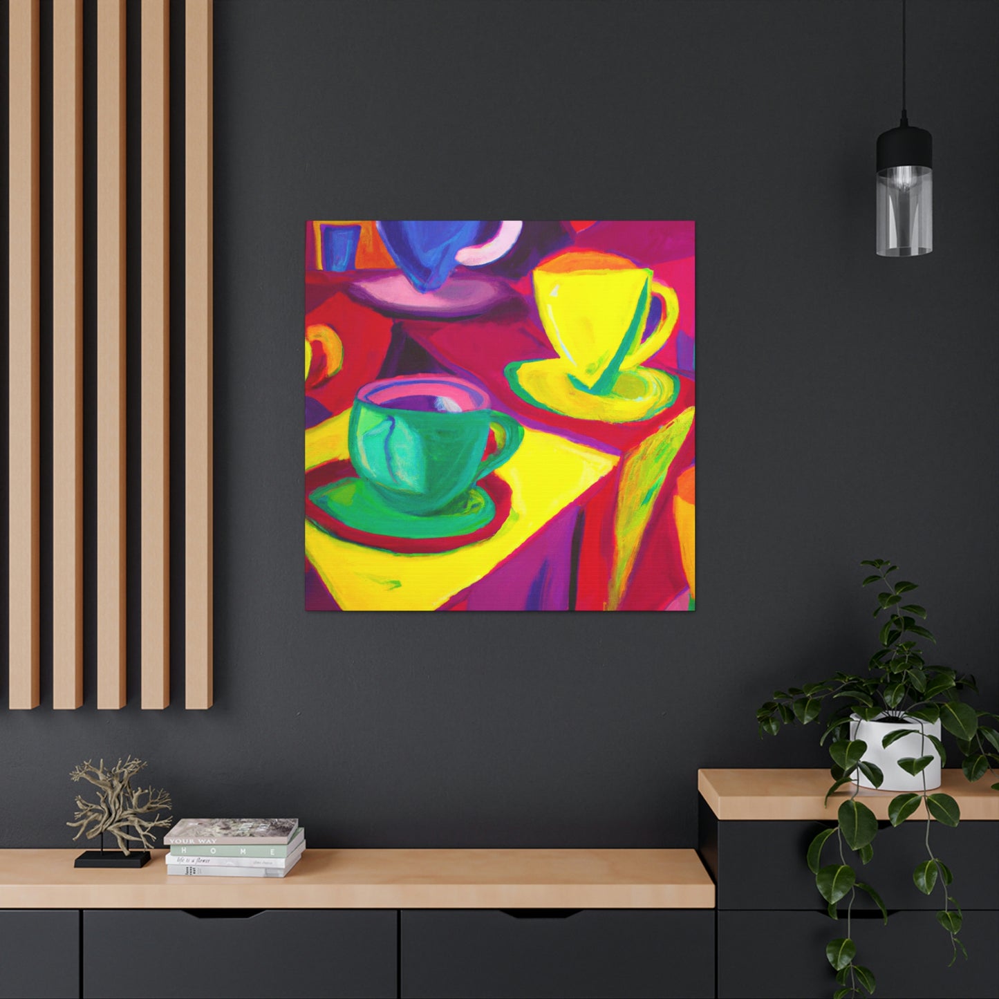 "Teacups in Fauvism" - Canvas