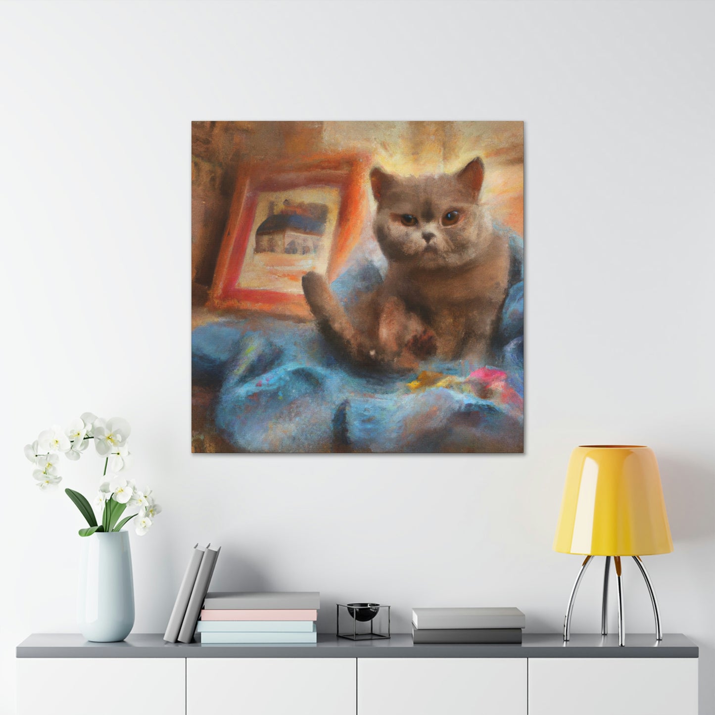 Feline Devotion Surreal - Canvas