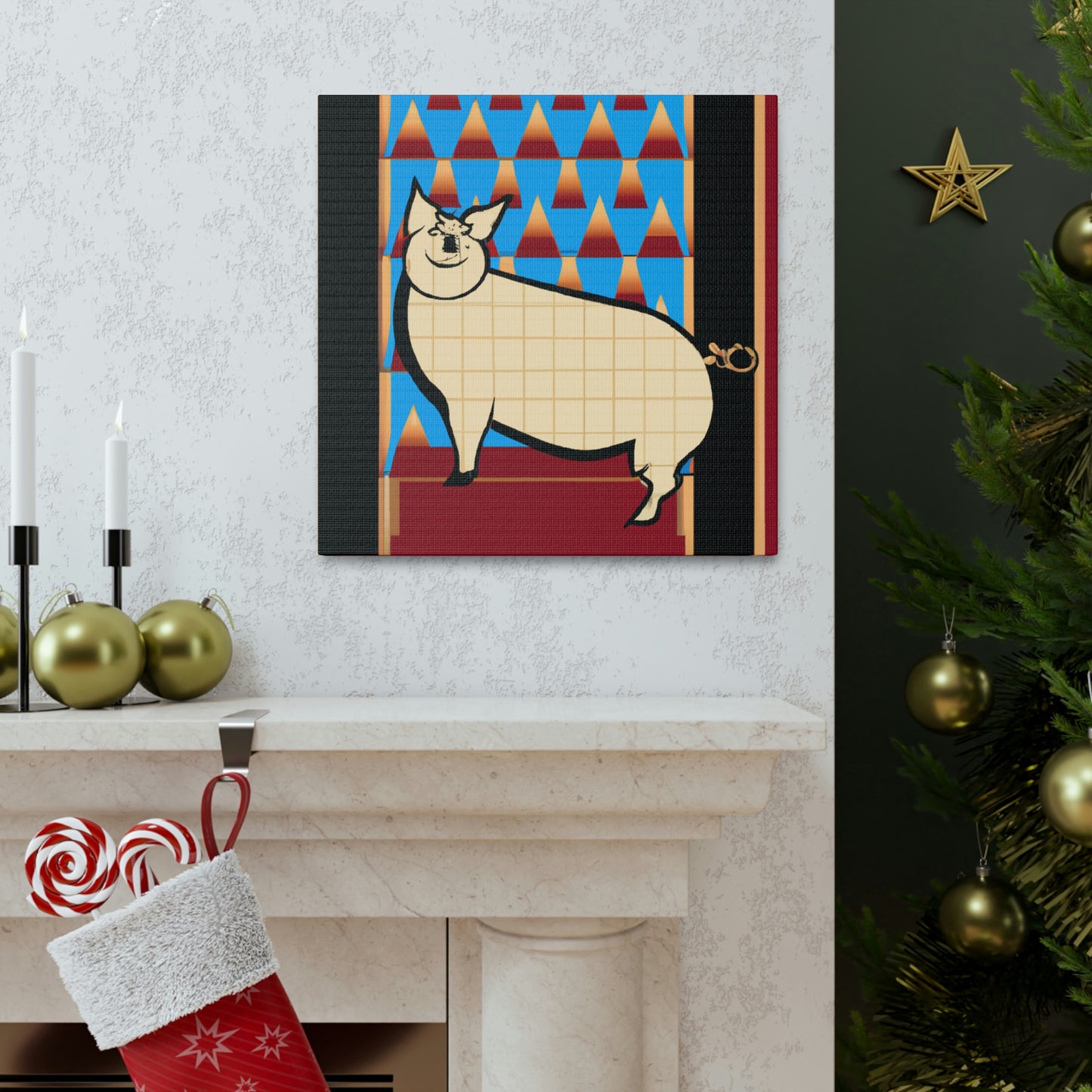 "Pig of Pleasure's Glow" - Canvas