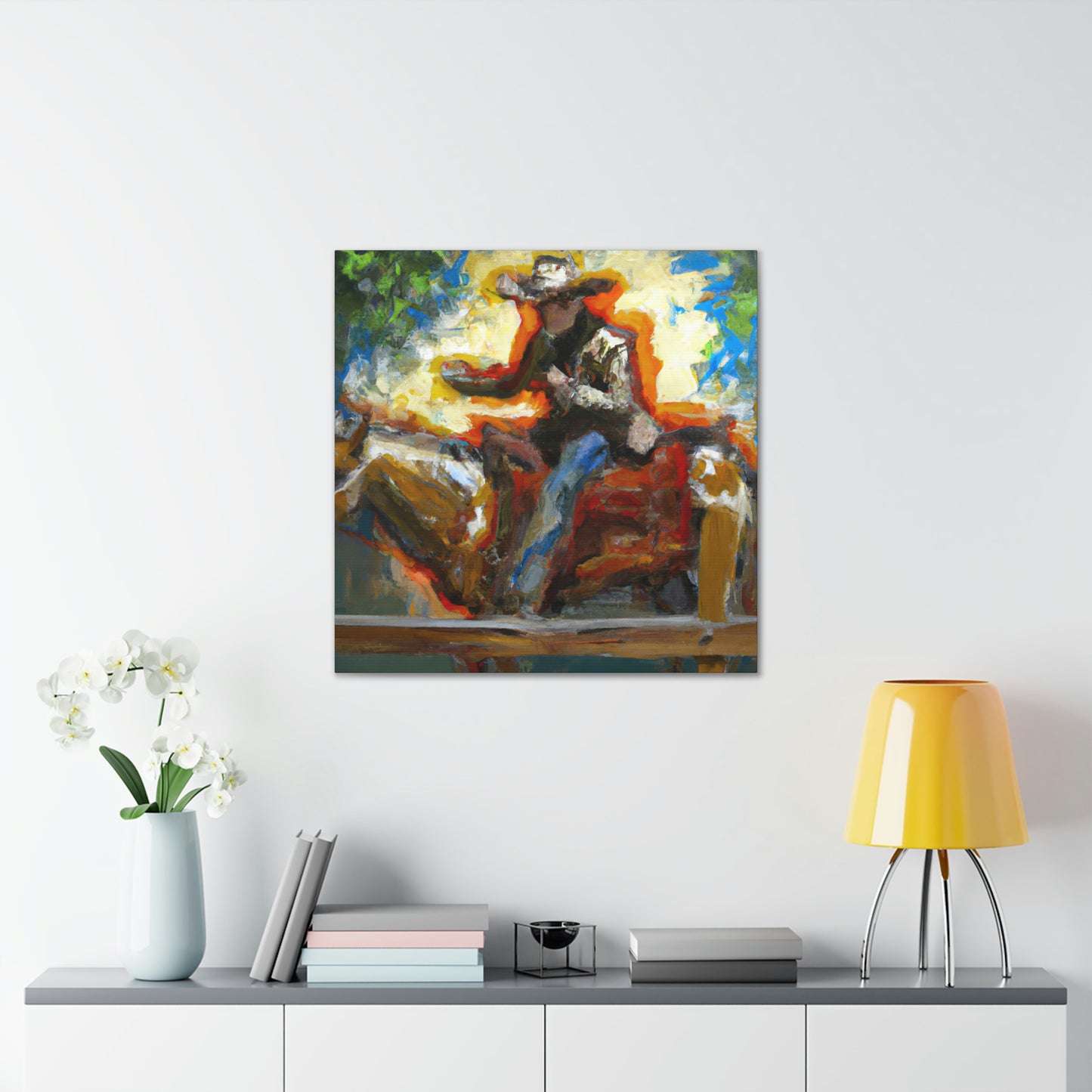 "Cowboy at Resting Point" - Canvas