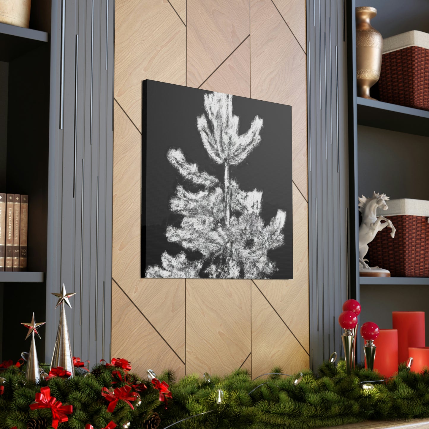 "Pine Trees in Deco" - Canvas