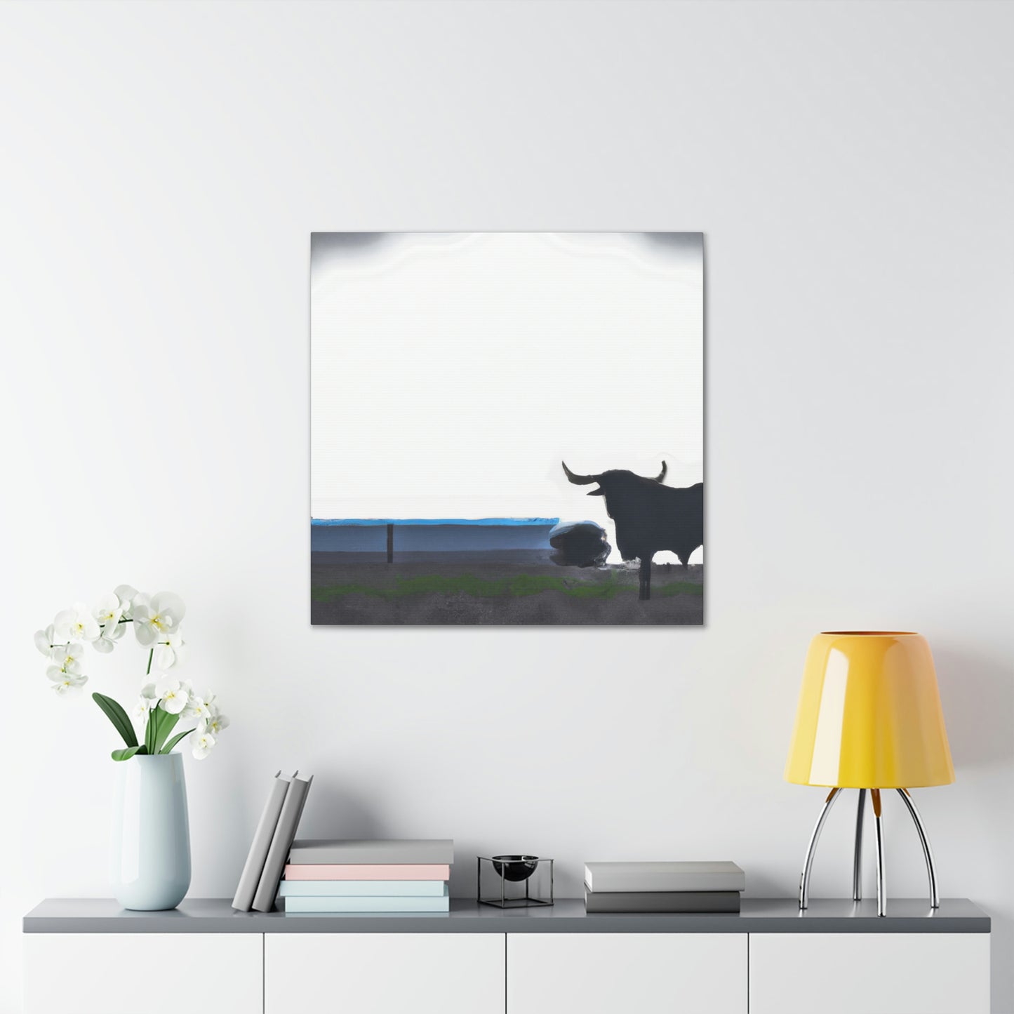 Lone Texas Longhorn - Canvas