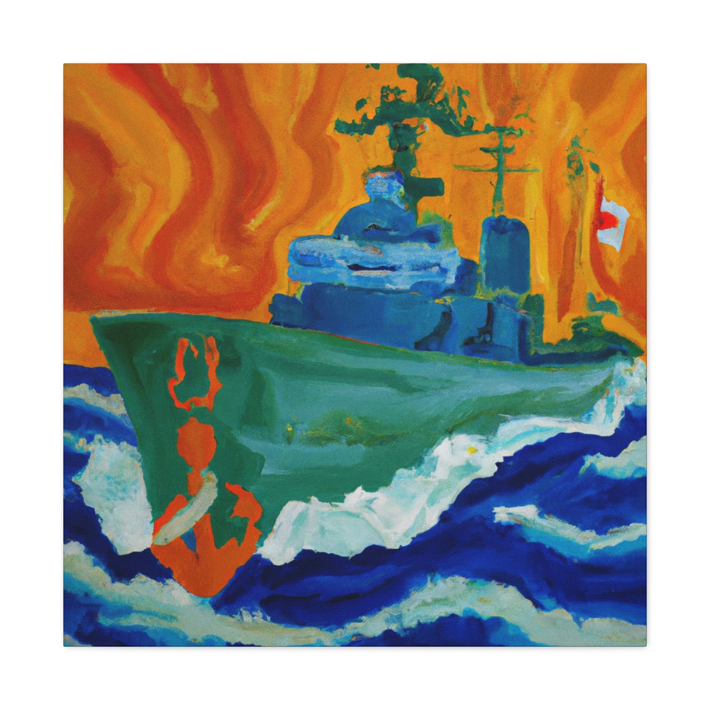 Marine Fauvist Sunset - Canvas