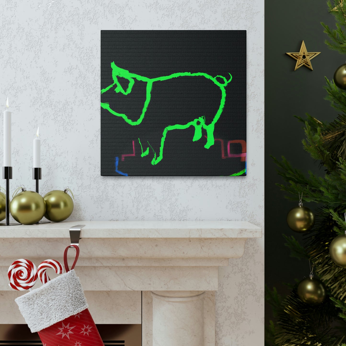 "Pig with Paunchy Pride" - Canvas