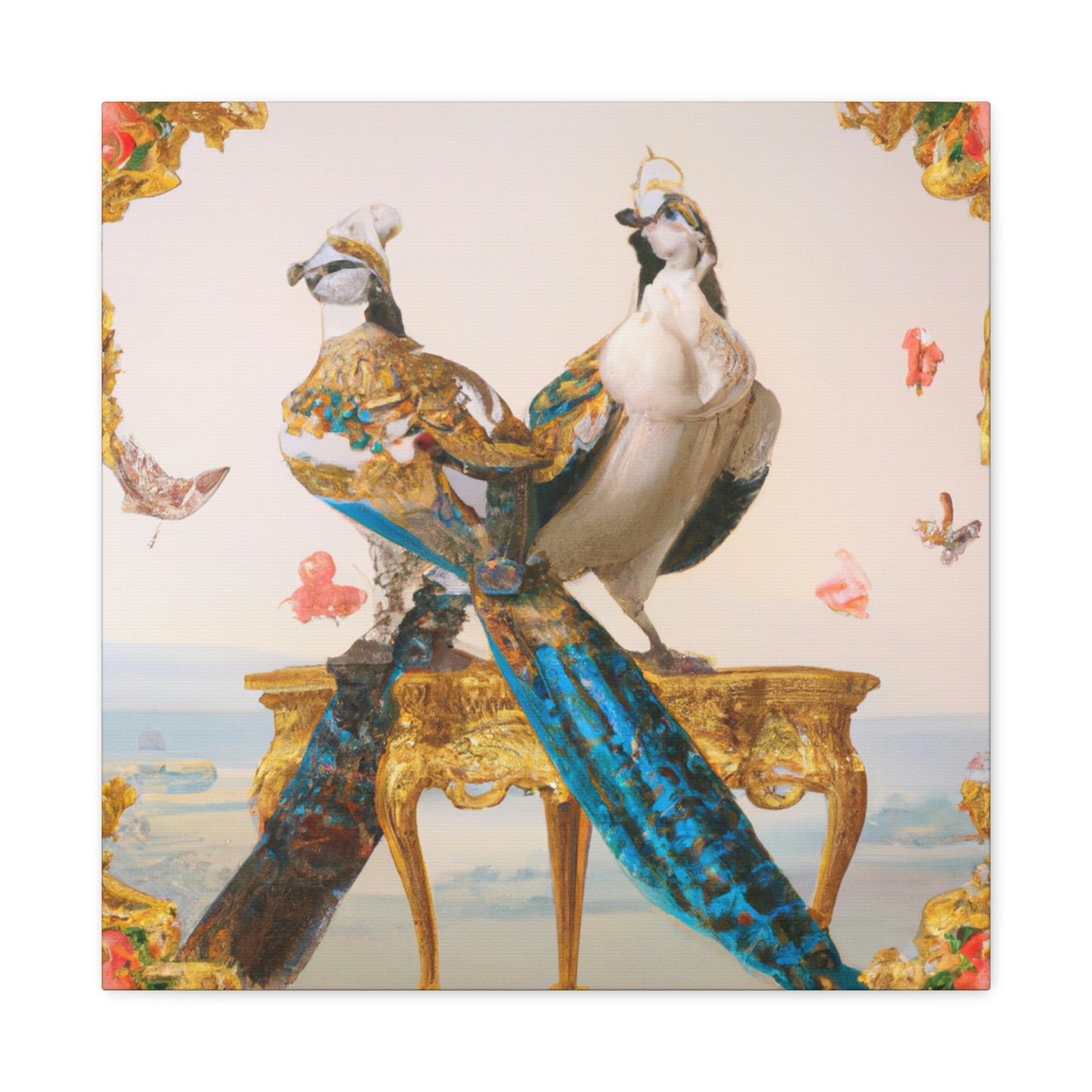 "Birds of the Rococo" - Canvas