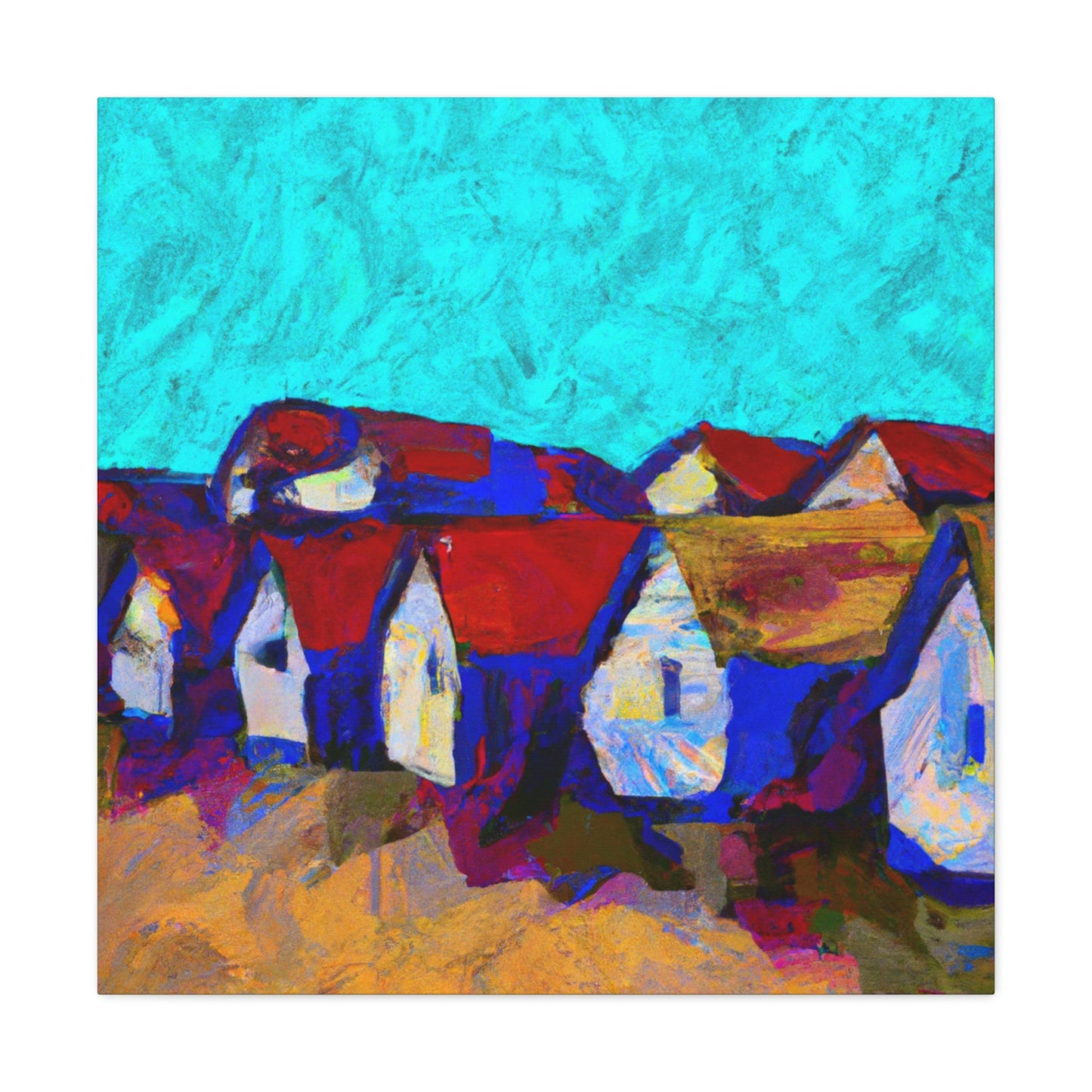 "Cottages at the Shore" - Canvas