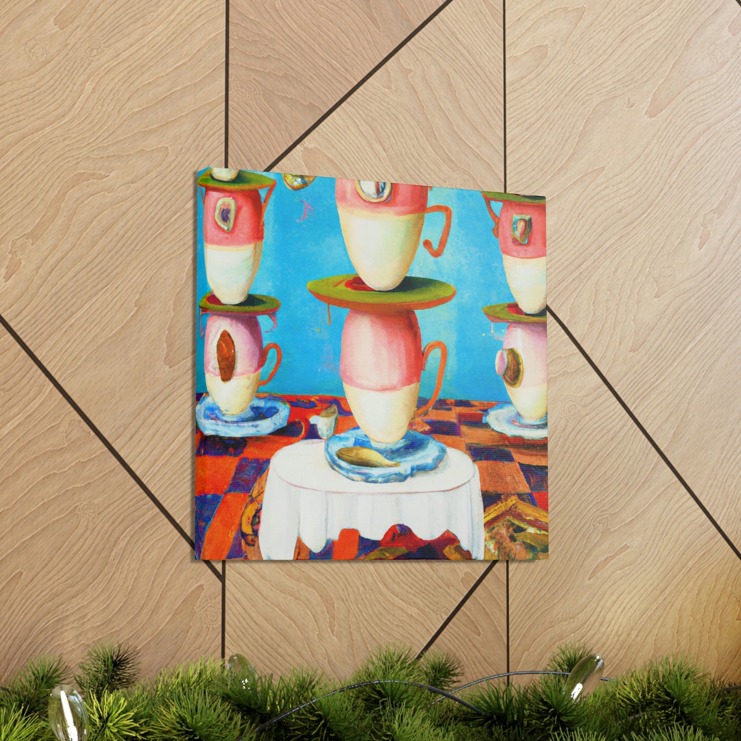 "Tea Cups in Dreamland" - Canvas