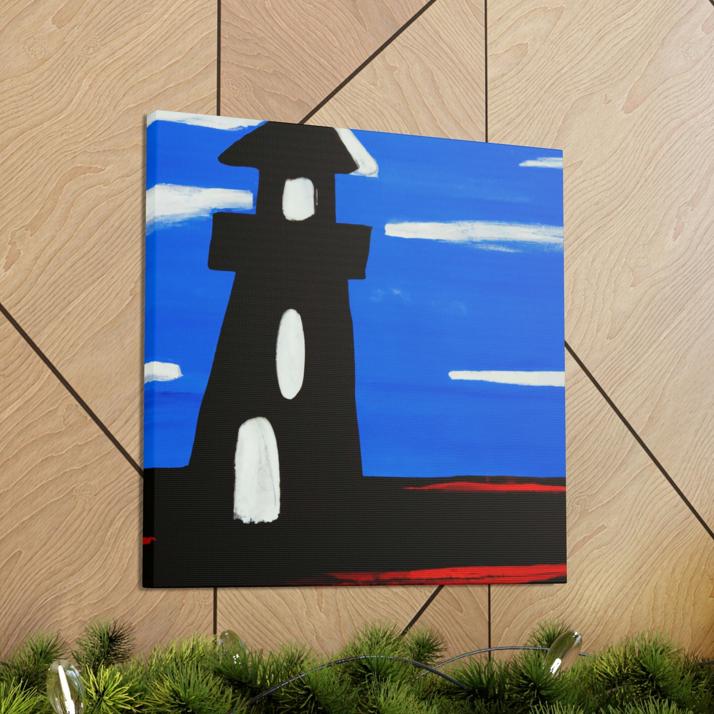 "Lighthouse in Monochrome" - Canvas