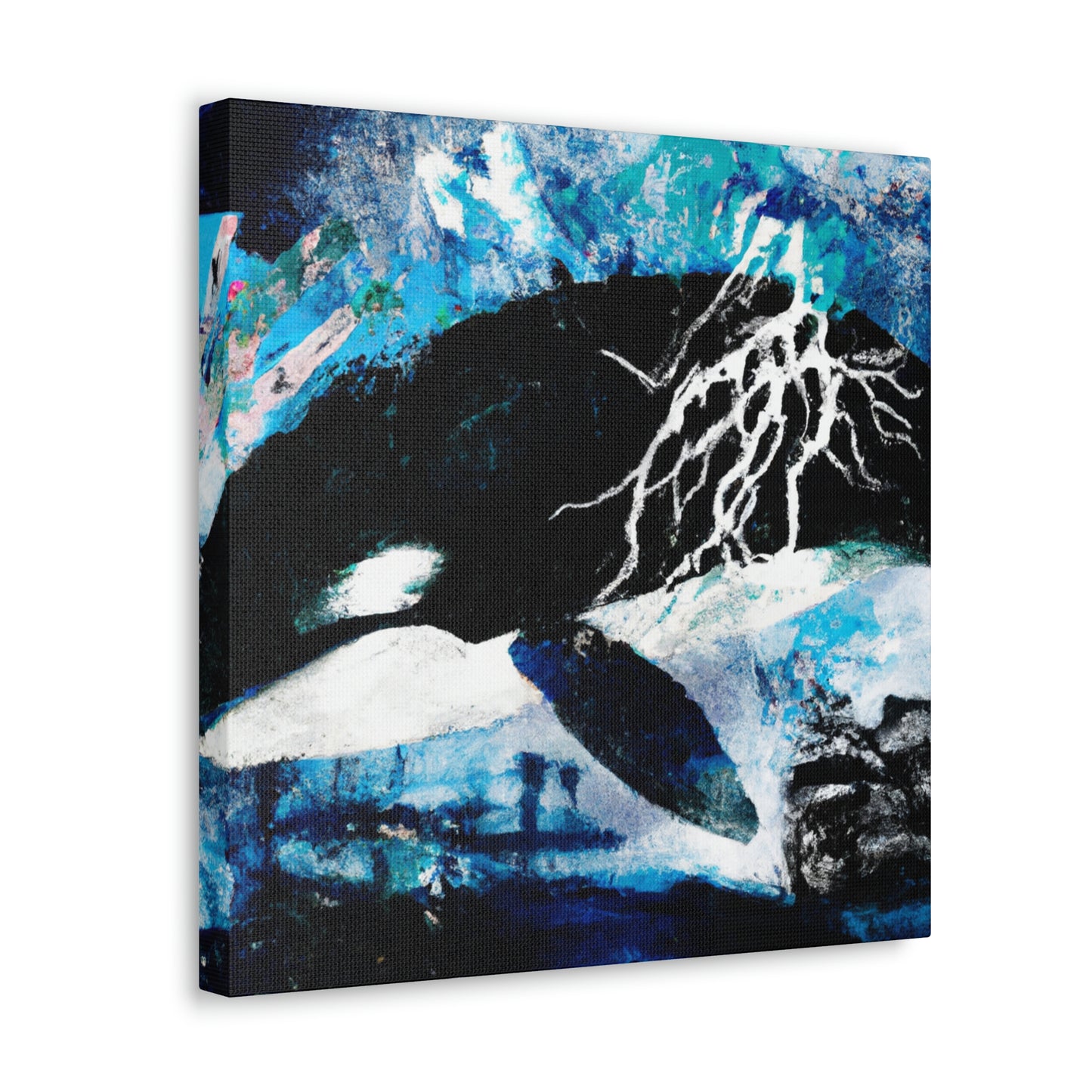 Whale in Abstract Form - Canvas