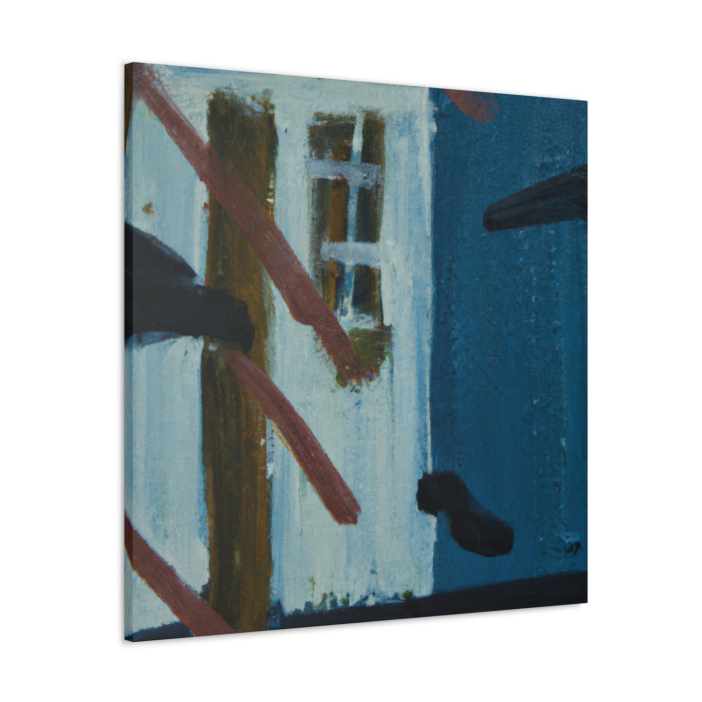 "Beach Hut Abstraction" - Canvas