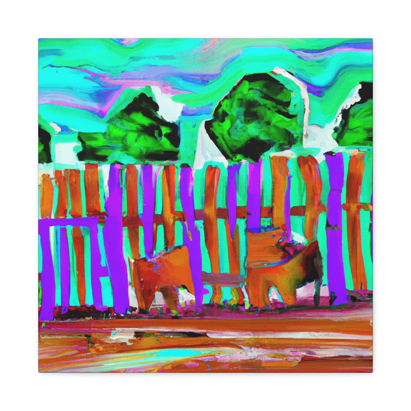 Fence of the Farm - Canvas