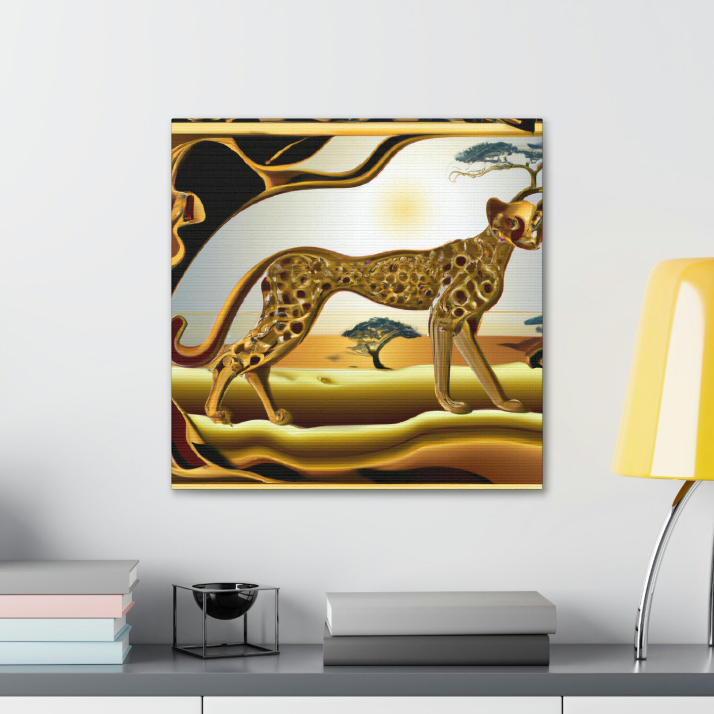 Cheetah Art Deco Glide - Canvas