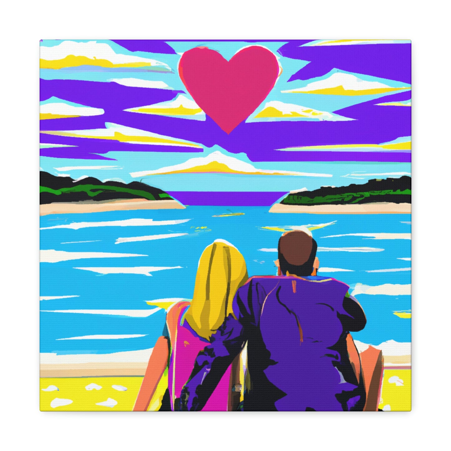 "Love at the Beach" - Canvas