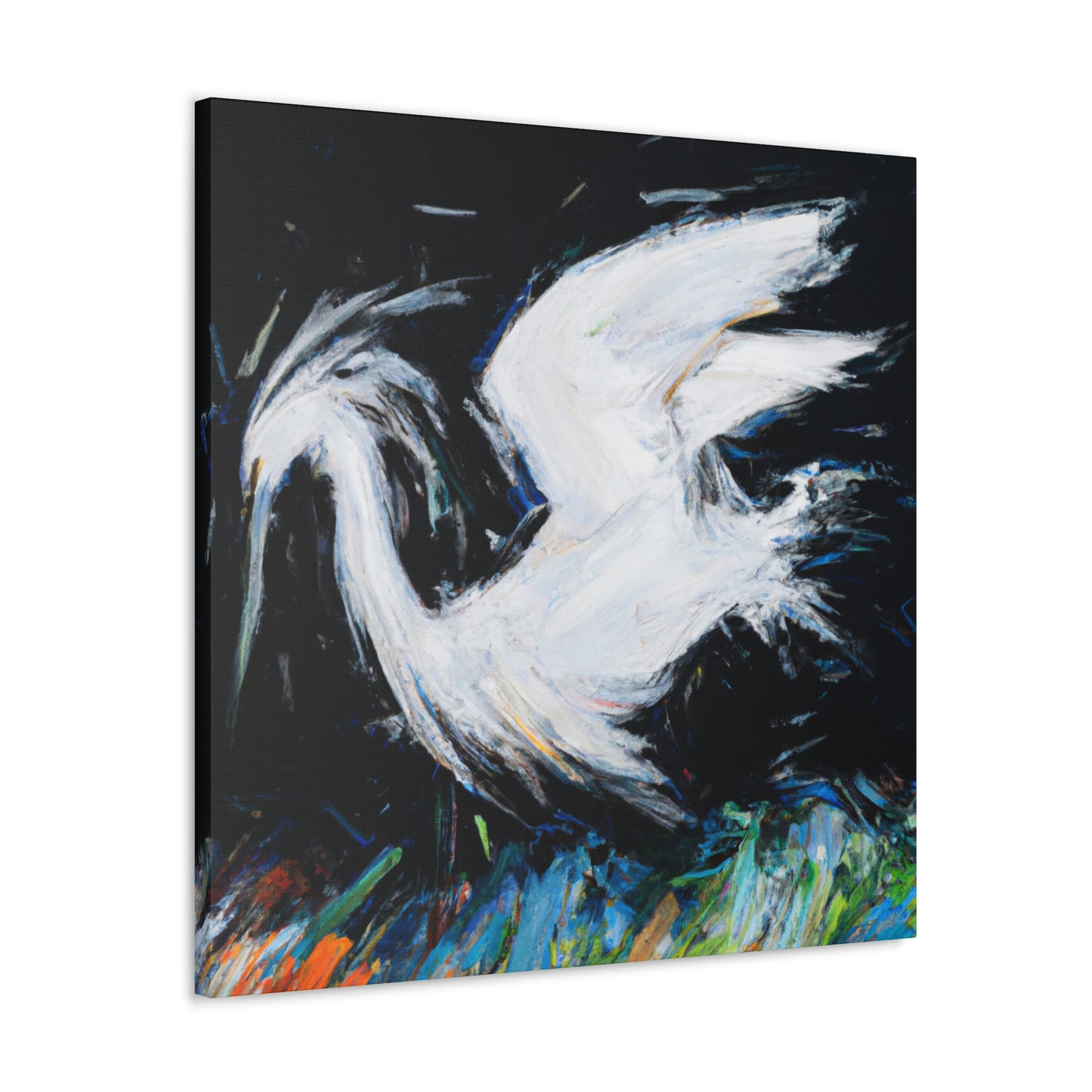 Snowy Egret Splendor. - Canvas