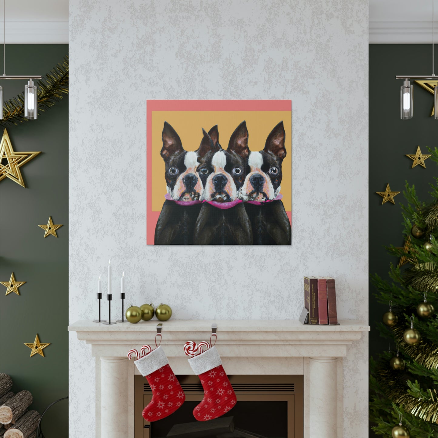 "Boston Terrier Minimalism" - Canvas