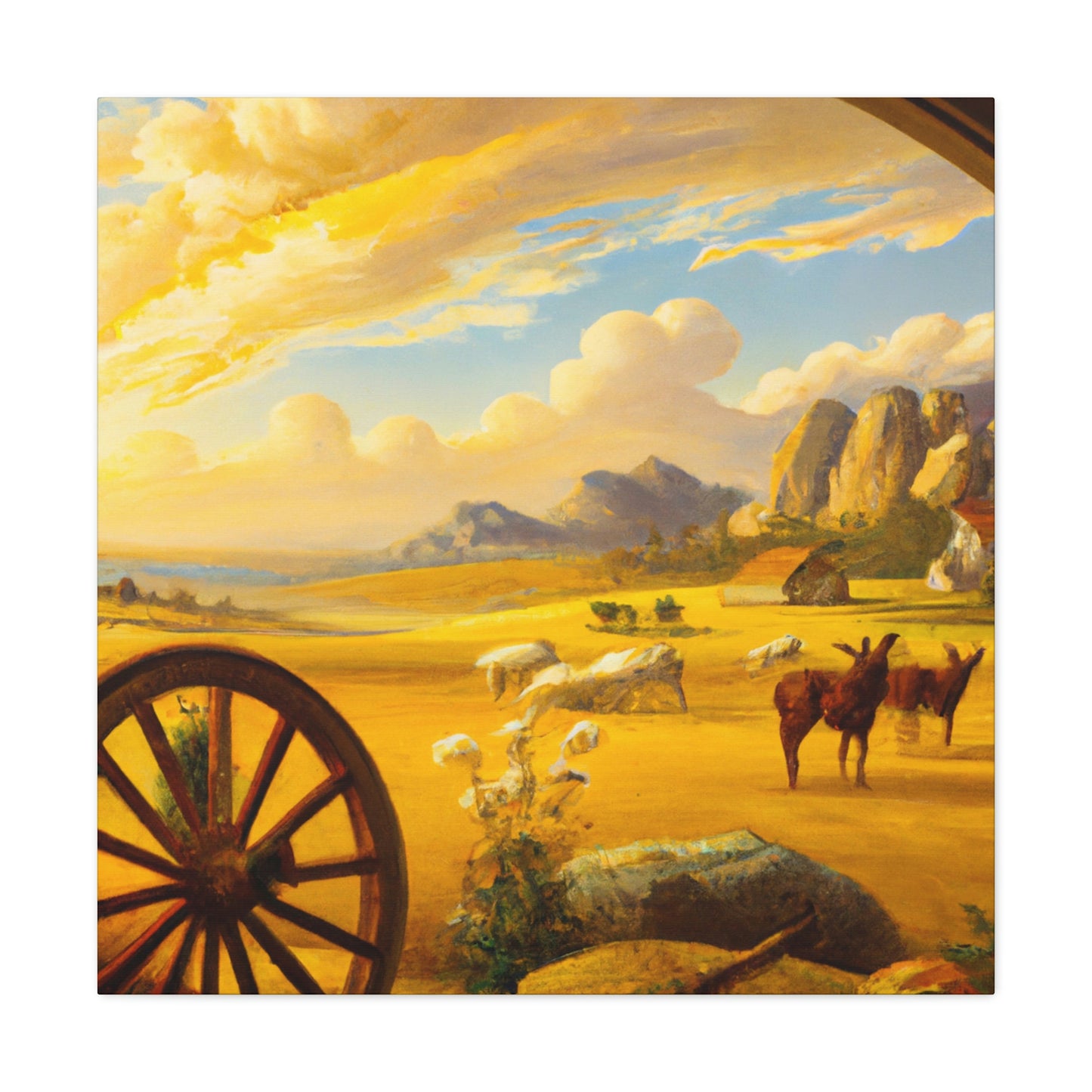 "Wagon Wheel Retrospective" - Canvas