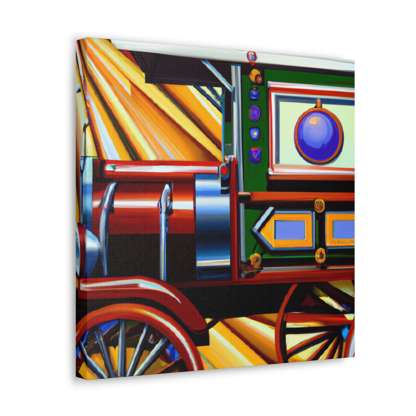 "Wheels of Grandeur Vibrant" - Canvas