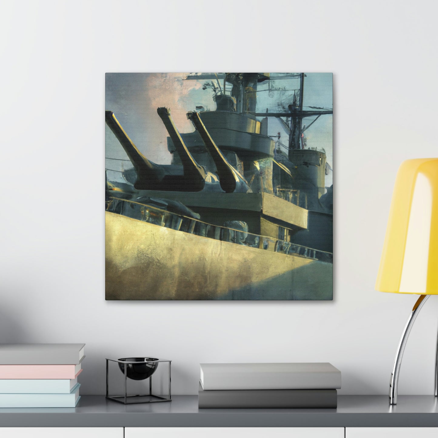 "Battleship in Fog" - Canvas