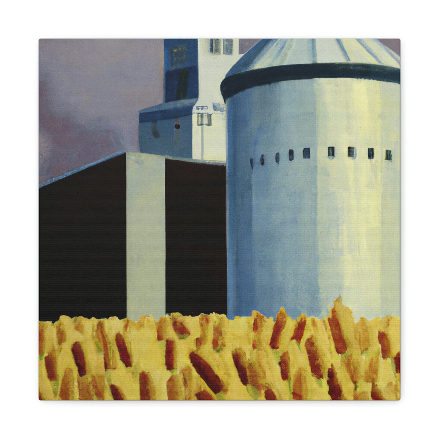 "Sunlit Gilded Silo" - Canvas