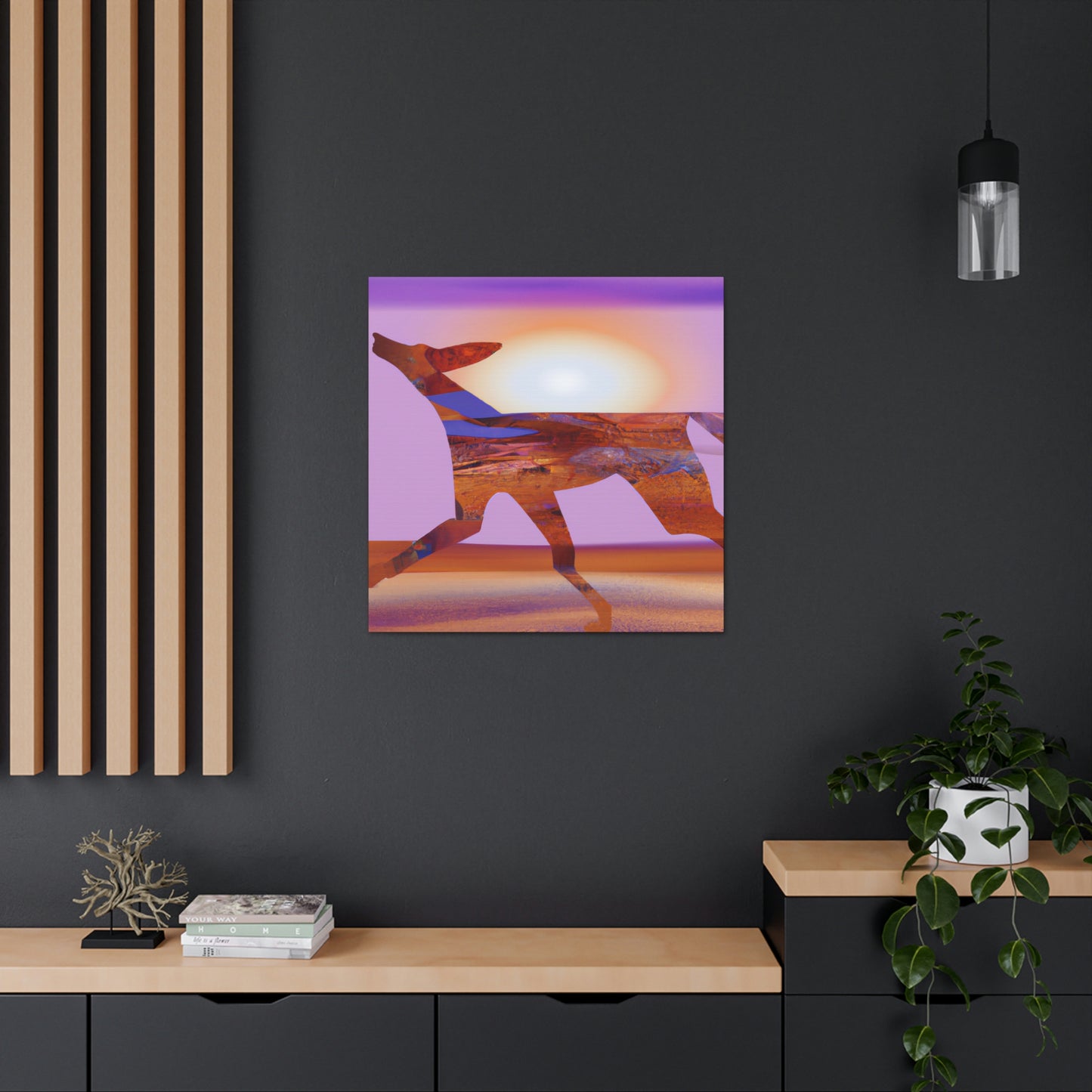 "Coyote in Art Deco" - Canvas