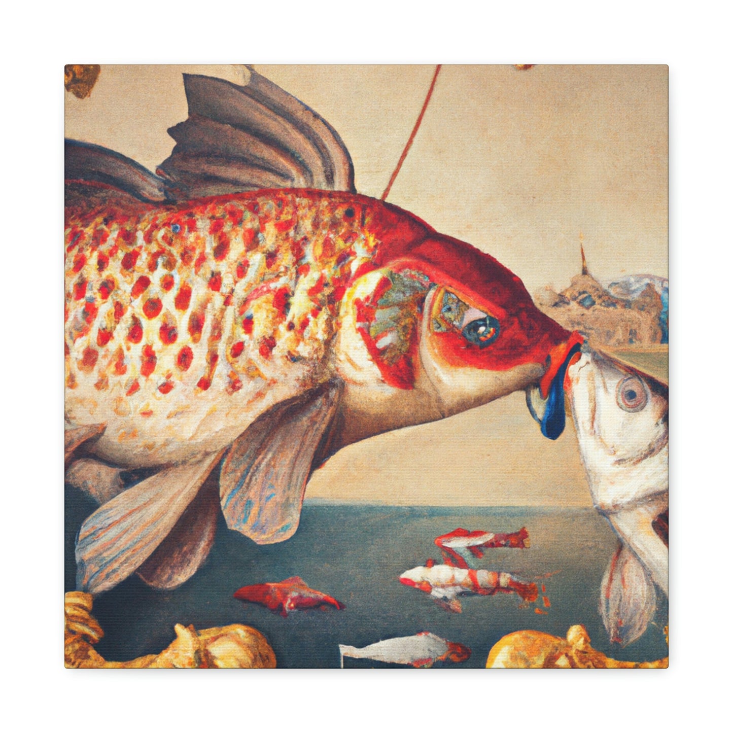 School of Fish Swimming - Canvas