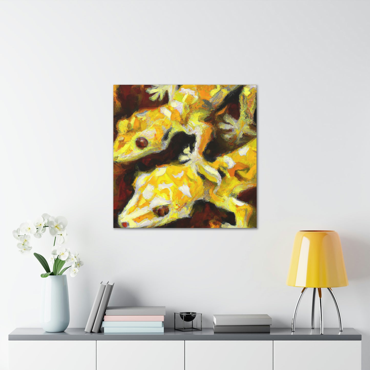 Crested Gecko Expressionism - Canvas