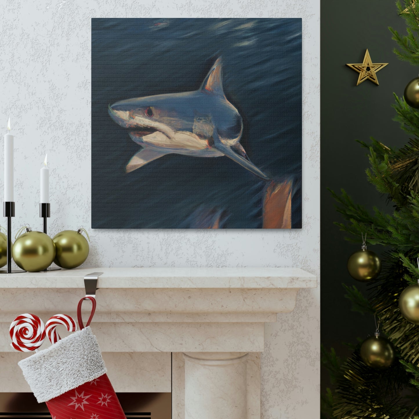 "Shark in the Ocean" - Canvas