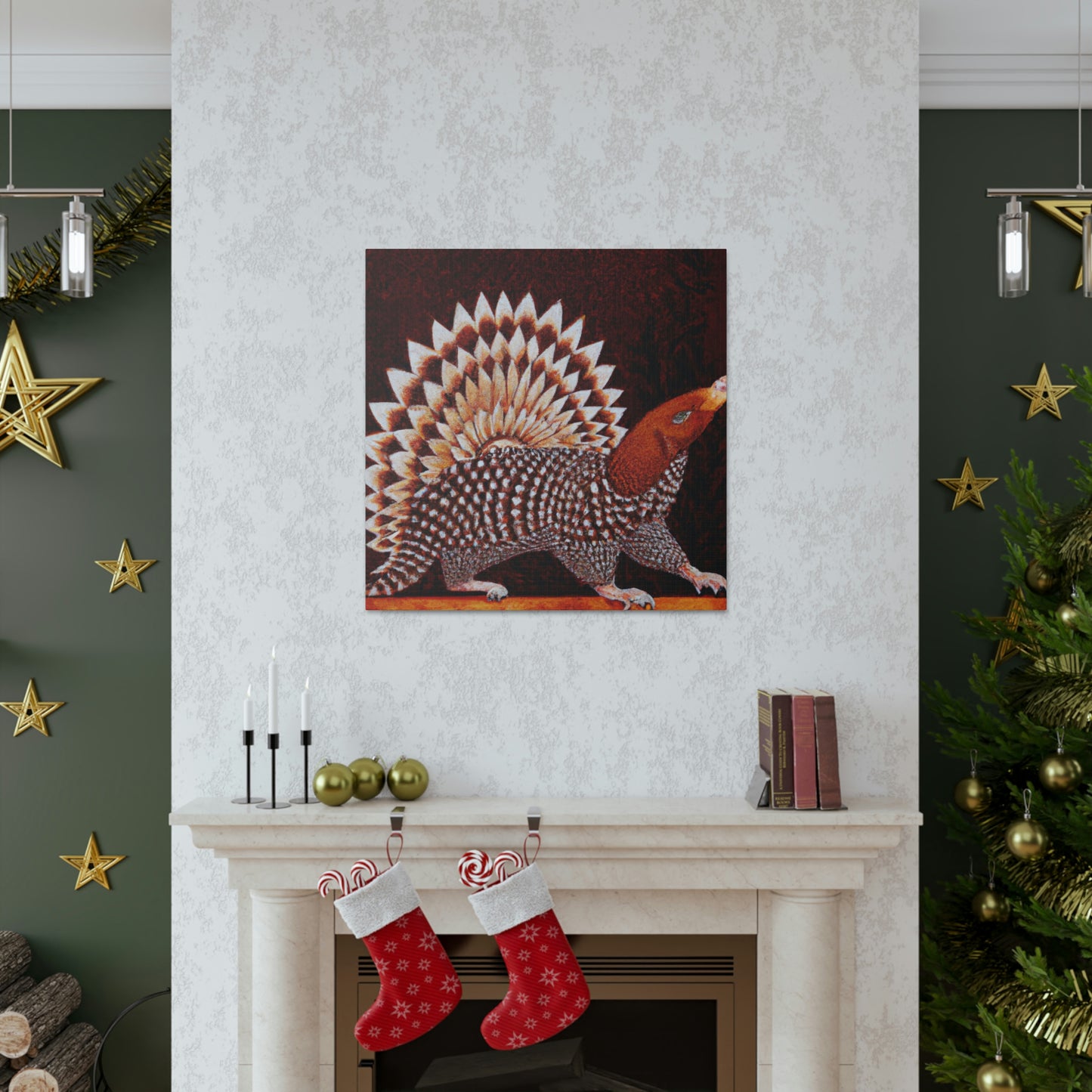 Gleaming Art Deco Pangolin - Canvas