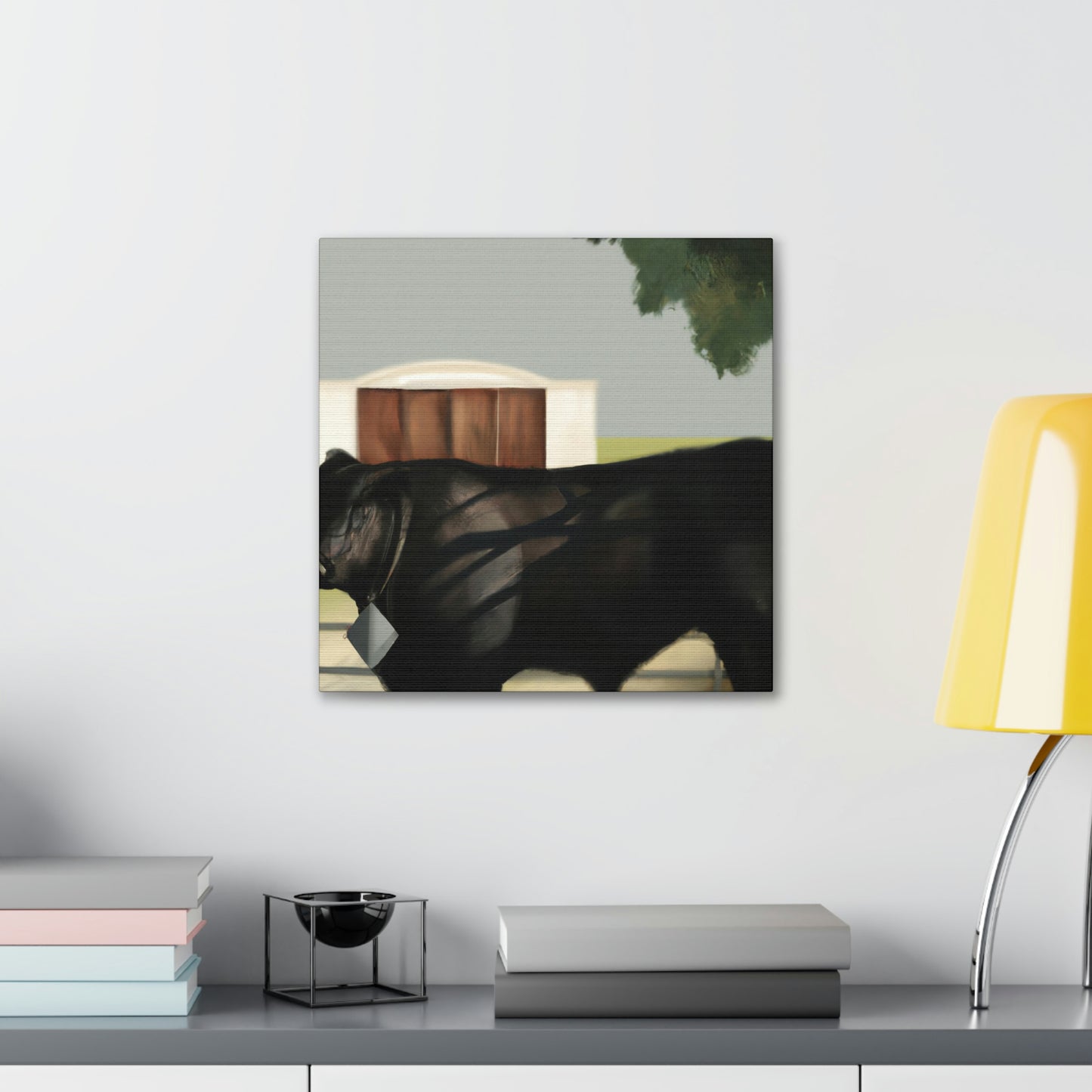 "Black Angus, Art Deco" - Canvas