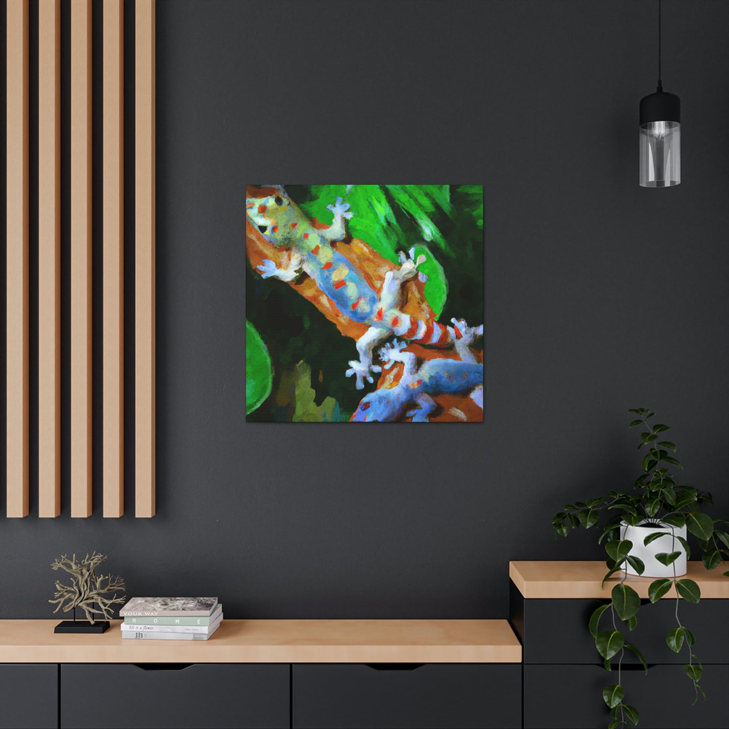 Geckos in Impressionism - Canvas